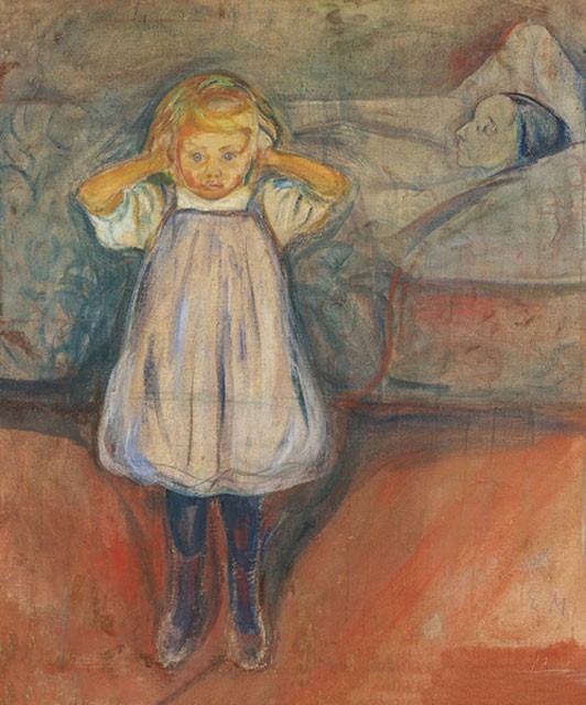 Edvard Munch, Das Kind und der Tod, 1899,  Öl auf Leinwand, Kunsthalle Bremen – Der Kunstverein in Bremen © The Munch Museum / The Munch Ellingsen Group
