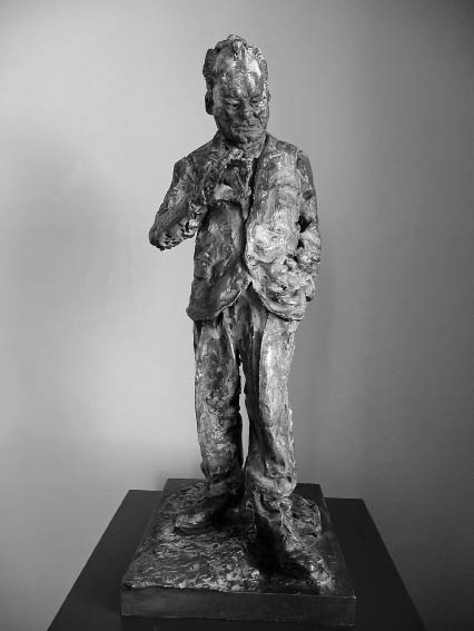 Rainer Fetting: Willy Brandt, klein, 1996, Bronze, bemalt, Höhe 78 cm, © Foto: Archiv Rainer Fetting