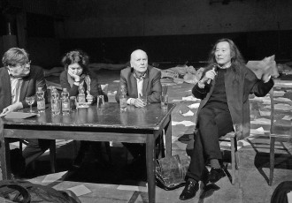 Poetica 2015, Köln: v.l. John Burnside, Yeşim Ağaoğlu, Adam Zagajewski, Yang Lian, Foto:© Deutsche Akademie